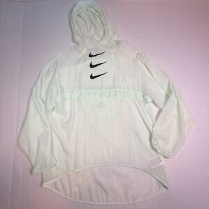 Nike Women's Running Division Packable Swoosh Pullover Jacket Green size XS